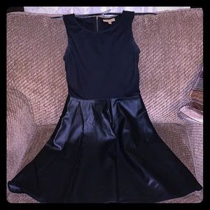 Black leather dress